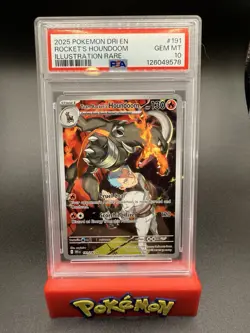 Pokemon Team Rocket’s Houndoom Destined Rivals Illustration Rare #191 PSA 10 - Image 1