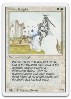 White Knight (NM) Revised Edition 3ED Magic MTG - Image 1