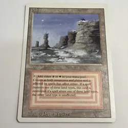 MtG Magic the Gathering Revised Edition 1994 Plateau Dual Land Lightly played - Image 1