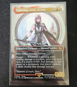 Lightning, Army of One (0320) (Borderless) Final Fantasy Foil MTG - Image 1
