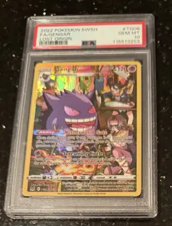 2022 Pokemon SWSH Lost Origin Full Art Gengar TG06/TG30 PSA 10 Gem Mint - Image 1