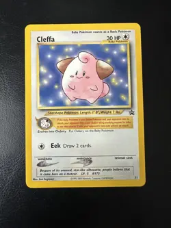 Pokemon Black Star Promo Card #31 Cleffa Vintage WOTC, Near Mint Condition - Image 1