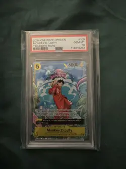 One Piece Monkey.D.Luffy OP07-109 Treasure Rare PSA 10 Gem English Edition - Image 1