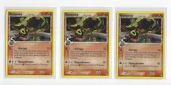 Rayquaza Delta Species EX Holon Phantoms Non Holo 26/110 Pokemon Card LOT 3 NM - Image 1