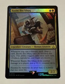MTG Basim Ibn Ishaq -Universes Beyond: Assassin's Creed Foil NM - Image 1