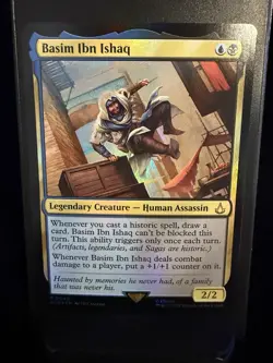 MTG Basim Ibn Ishaq -Universes Beyond: Assassin's Creed Foil NM - Image 1