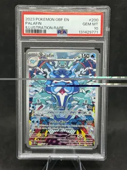 PALAFIN 200/197 PSA 10 POKEMON OBF EN-OBSIDIAN FLAMES ILLUSTRATION RARE - Image 1