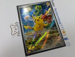 2023 Pikachu FULL ART Pokemon Center Promo card SVP027 Scarlet & Violet NM/LP - Image 3