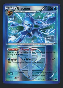 Glaceon 23/116 Reverse Team Plasma Plasma Freeze Rare Pokemon TCG - Image 1