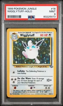 PSA 9 MINT Wigglytuff Jungle Holo 1999 WOTC Pokemon 16/64 - Image 1