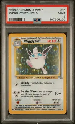 PSA 9 MINT Wigglytuff Jungle Holo 1999 WOTC Pokemon 16/64 - Image 1