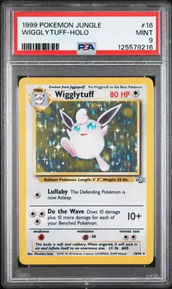 1999 POKEMON JUNGLE #16 WIGGLYTUFF-HOLO PSA 9 - Image 1