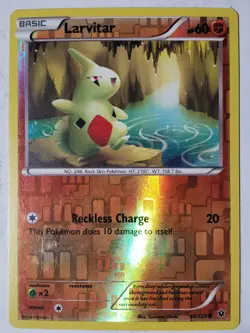 REVERSE HOLO Larvitar 40/124 VLP - XY Fates Collide Pokemon Card - Image 1