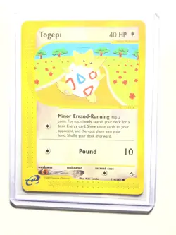 TOGEPI - 114/147 - Aquapolis - Common - Pokemon Card - NM - Image 1