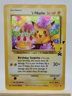 Pokemon ______'s Pikachu 24/53 Promo Holo Wotc Promo TCG Card - Image 1
