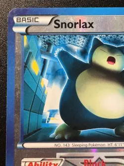 Snorlax 101/135 B&W Plasma Storm Pokemon Card Reverse Holo Foil Rare MP - Image 3