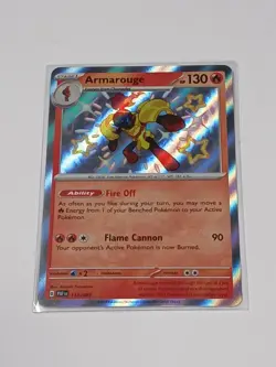 Armarouge 115/091 Paldean Fates Baby Shiny Rare Holo Pokemon TCG Card - Image 1