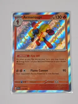 Armarouge 115/091 Paldean Fates Baby Shiny Rare Holo Pokemon TCG Card - Image 2