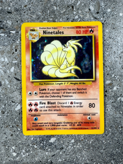Pokemon TCG Cards Ninetales 12/102 Base Set Holo Rare LP - Image 1