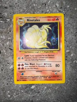 Pokemon TCG Cards Ninetales 12/102 Base Set Holo Rare LP - Image 3