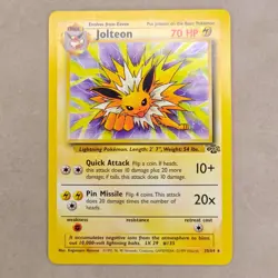 Jolteon 20/64 Jungle Unlimited 1999 Pokemon Vintage Non holo LP Lightly Played - Image 1