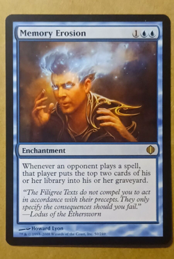 MTG Memory Erosion - #50/249 from Shards of Alara Set - NM - Image 1
