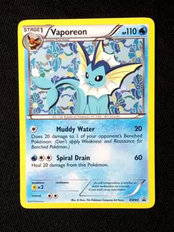 Vaporeon BW89 Black White Promo Holo Pokemon Card Eeveelution Rare - Image 1