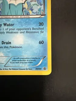 Pokemon Vaporeon TCG Black White Holo Promo Card BW89 - Image 3