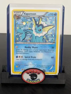 Pokemon Card 2013 VAPOREON BW89 Rare Holo Black Star Promo Black & White NM - Image 1