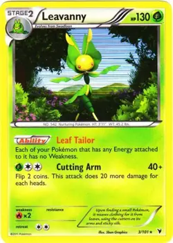 Pokemon - Leavanny - 3/101 - Holo Rare - BW - Noble Victories - NM - Image 1