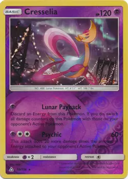 Pokemon - Cresselia - 59/156 - Holo Rare - Reverse Holo - Sun and Moon Ultra Pri - Image 1