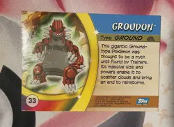 Groudon #33 Pokemon Topps Advanced Challenge 2004 RARE Vintage - Image 2