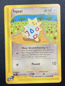 Togepi (2003) Pokemon Aquapolis #114/147 Regular Common Lightly Played LP - Image 1