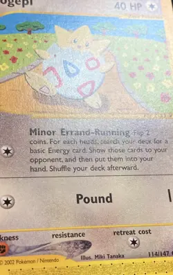 Togepi (2003) Pokemon Aquapolis #114/147 Regular Common Lightly Played LP - Image 4