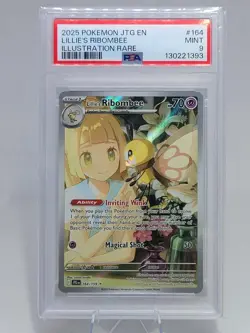 2025 POKEMON JTG EN-JOURNEY TOGETHER ILLUSTRATION RARE LILLIE'S RIBOMBEE PSA 9 - Image 1