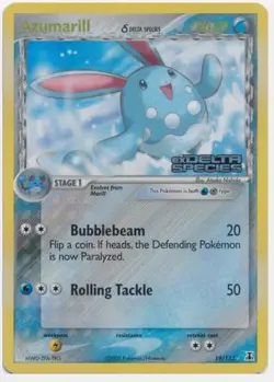 Pokemon TCG Azumarill EX Delta Species 19/113 Stamped Reverse Holo Rare - Image 1