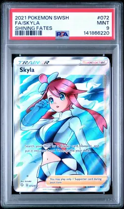 2021 POKEMON SWORD & SHIELD SHINING FATES #072 FULL ART/SKYLA PSA 9 - Image 1