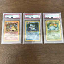 Pokemon TCG Base Set 102/102-Complete Set -Charizard,Blastoise & Venusaur Graded - Image 1