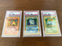 Pokemon TCG Base Set 102/102-Complete Set -Charizard,Blastoise & Venusaur Graded - Image 2