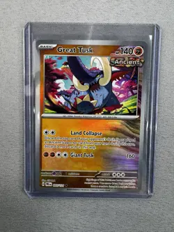 Great Tusk 055/131 Master Ball Reverse Holo SV Prismatic Evolutions Pokemon MINT - Image 1