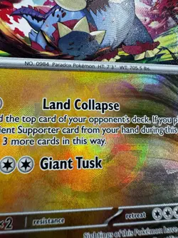 Great Tusk 055/131 Master Ball Reverse Holo SV Prismatic Evolutions Pokemon MINT - Image 4