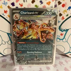 Pokemon TCG Charizard ex Scarlet & Violet: Paldean Fates 054/091 Holo Double... - Image 1