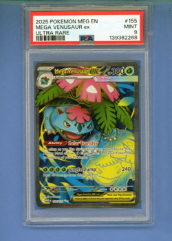 2025 POKEMON MEG EN-MEGA EVOLUTION ULTRA RARE 162/132 MEGA VENUSAUR EX PSA 9 - Image 1