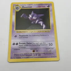 Pokemon TCG - Haunter 29/102 Base Set Uncommon Shadowless WOTC 1999 - LP - Image 2