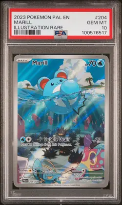 2023 POKEMON PAL EN-PALDEA EVOLVED ILLUSTRATION RARE #204 MARILL PSA 10 - Image 1