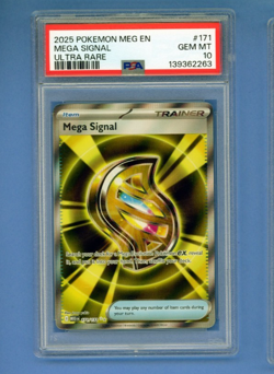 2025 POKEMON MEG EN-MEGA EVOLUTION ULTRA RARE #171 MEGA SIGNAL PSA 10 - Image 1