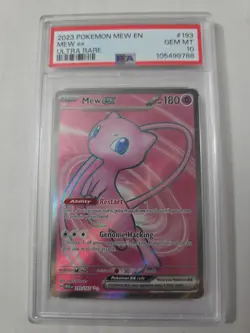 2023 POKEMON MEW EN-151 ULTRA RARE #193 MEW EX PSA 10 - Image 1