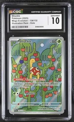 Shuckle *CGC 10* Illustration Rare *Mega Evolution* #136 *2025* Pokemon - Image 1