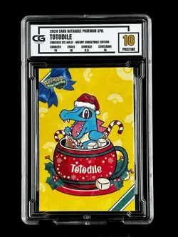 2024 Pokemon CG 10 Pristine TOTODILE Christmas Data TCG XMAS Holiday CGC PSA - Image 1