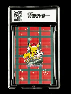 2024 Pokemon CG 10 Pristine RAICHU Christmas Data TCG XMAS Holiday CGC PSA - Image 2